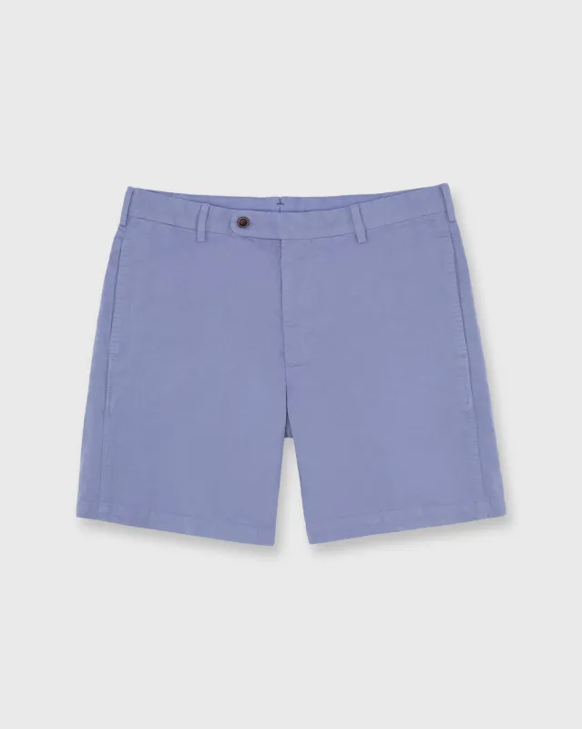 Garment-Dyed Short in Periwinkle Cotolino Twill sold by Mashburn