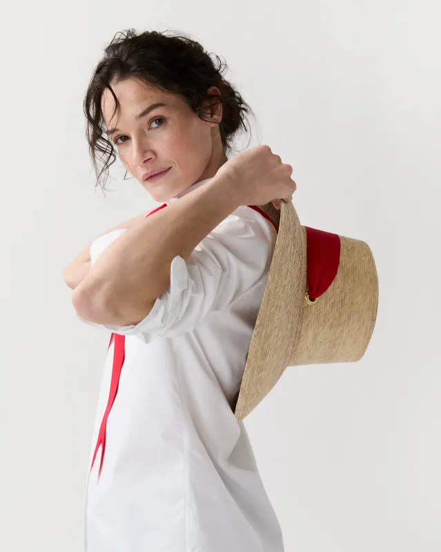 The Wildflower Hat in Red Long Ribbon made by Mashburn