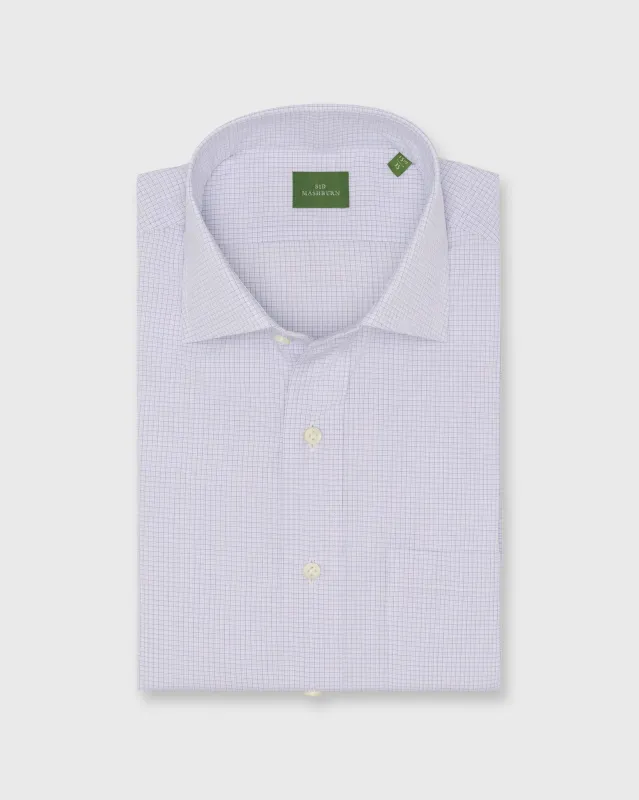 Otto Handmade Dress Shirt in White/Pink/Blue Check Poplin made by Sid Mashburn