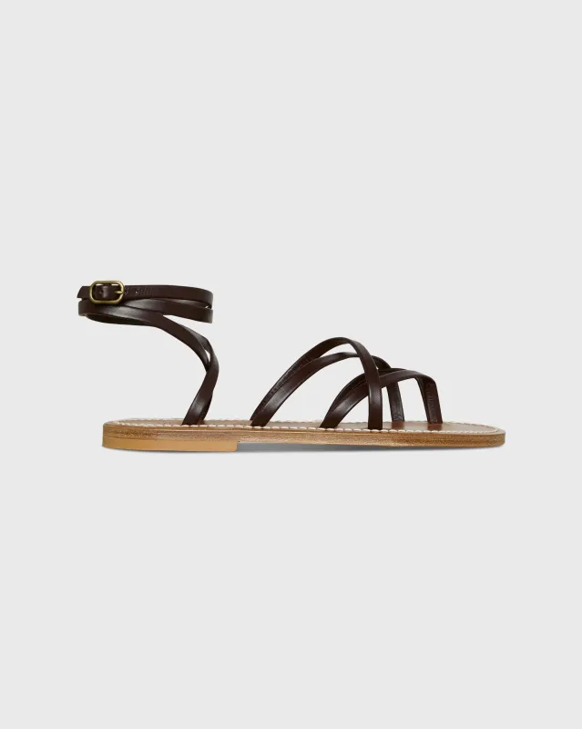 Zenobie Sandal in Brown made by Mashburn