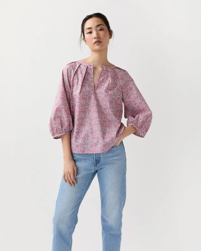 Victoria Blouse in Pink Wiltshire Bud Liberty Fabric made by Mashburn