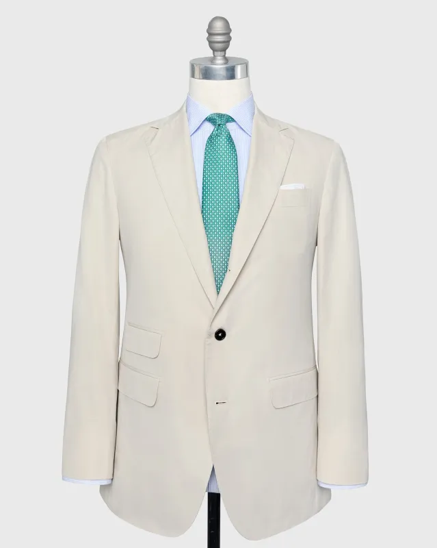 Virgil No. 2 Suit in Stone Poplin made by Sid Mashburn