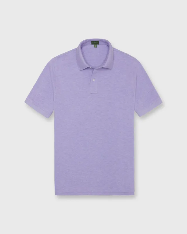 Court Polo in Heather Lavender Pima Pique sold by Mashburn