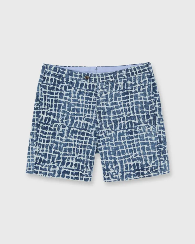 Sport Short in Pacific/Sky Block Print sold by Mashburn