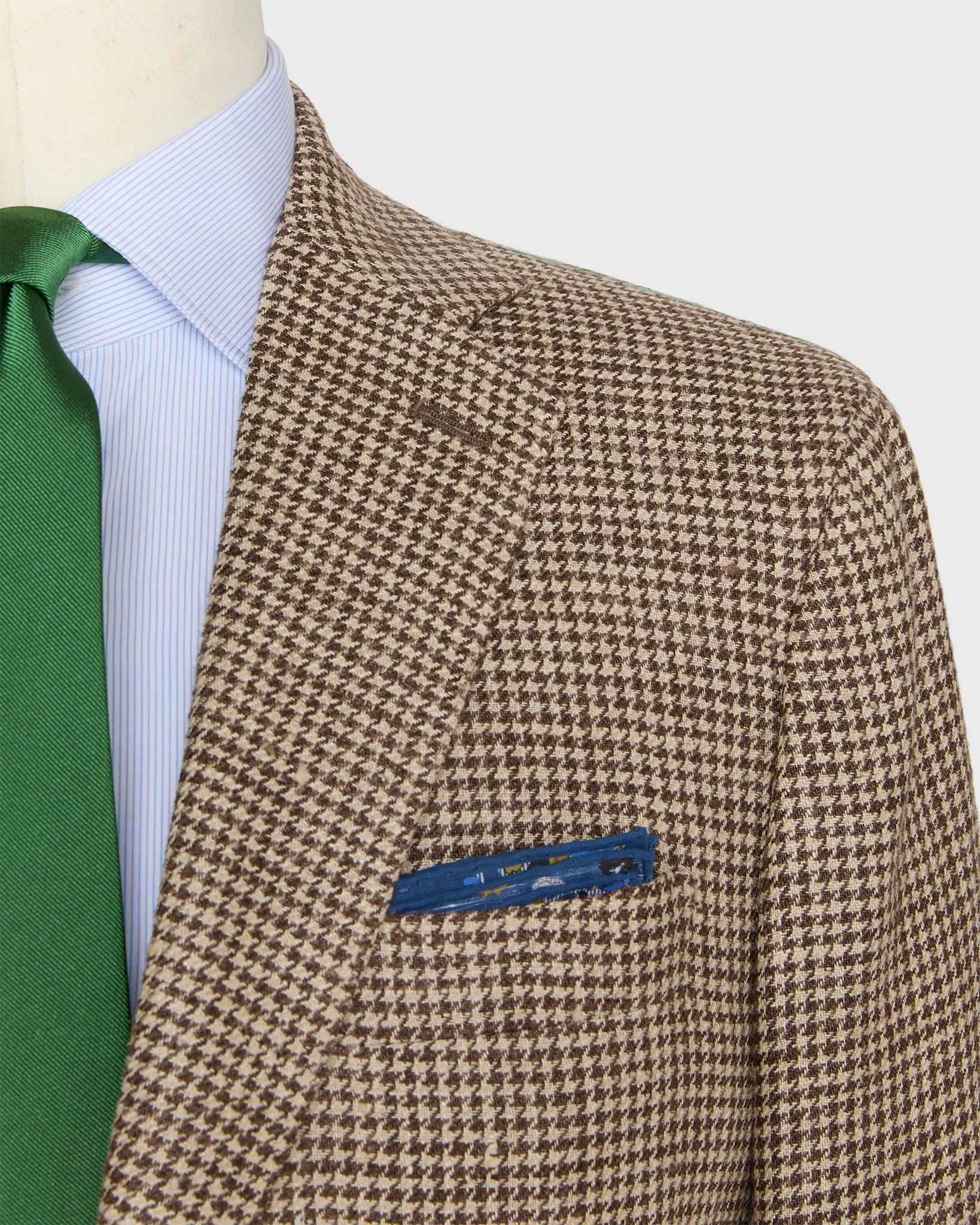 Virgil No. 3 Jacket in Chocolate/Oat Houndstooth Hopsack sold by Mashburn product image thumbnail 2