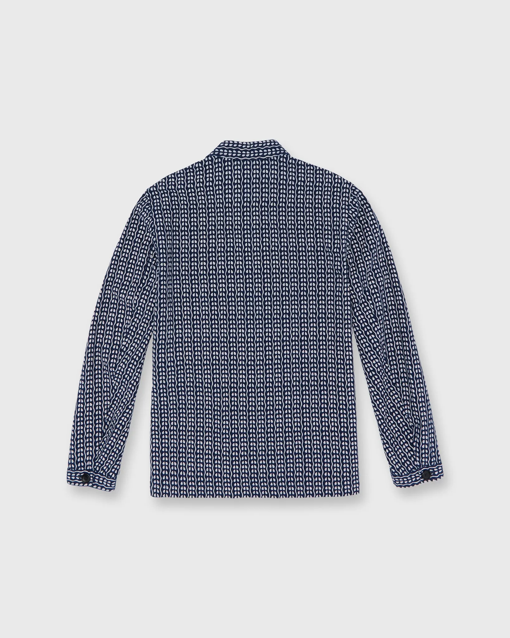 Chore Jacket in Navy/Bone Batik Print sold by Mashburn product image thumbnail 3