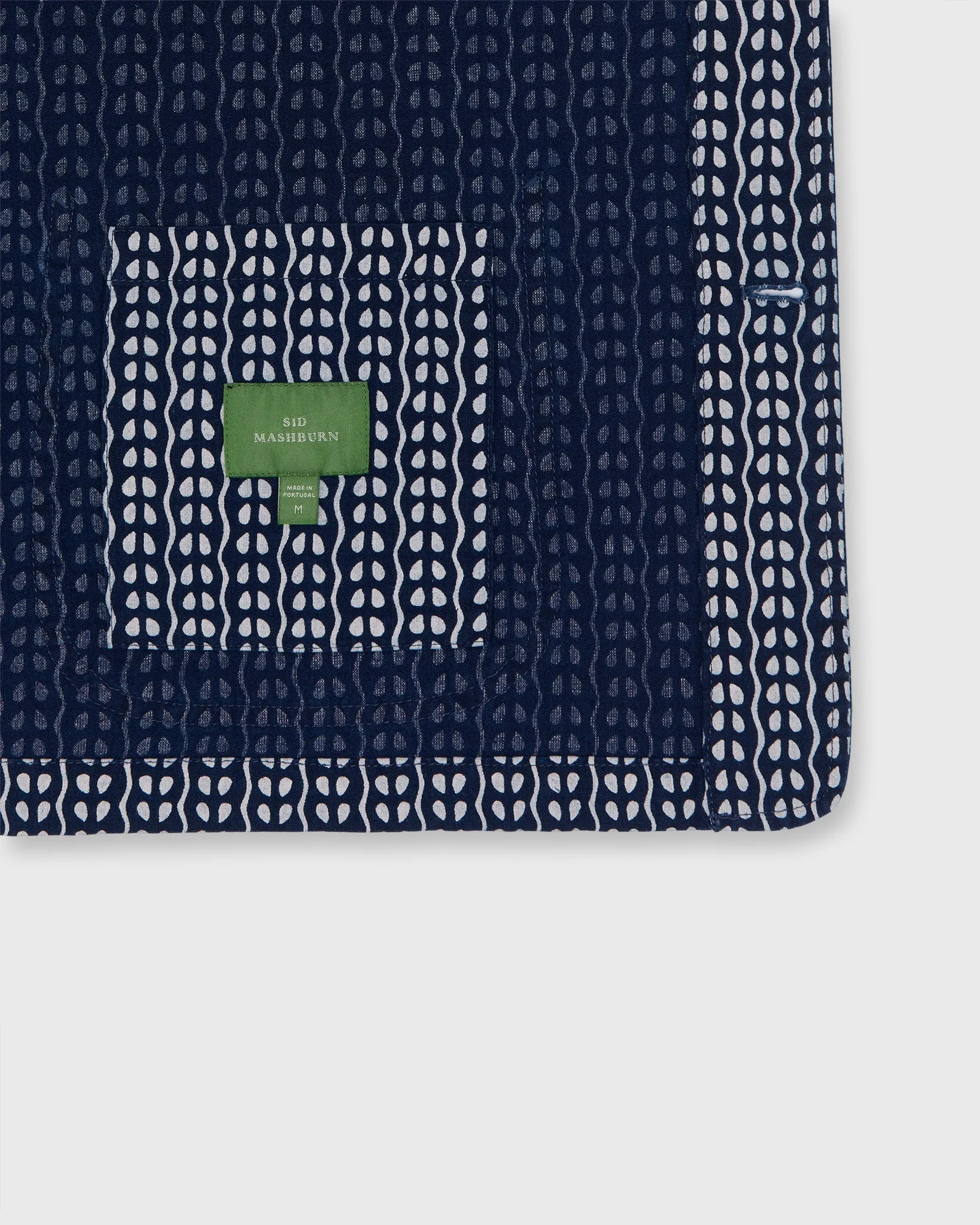 Chore Jacket in Navy/Bone Batik Print sold by Mashburn product image thumbnail 2