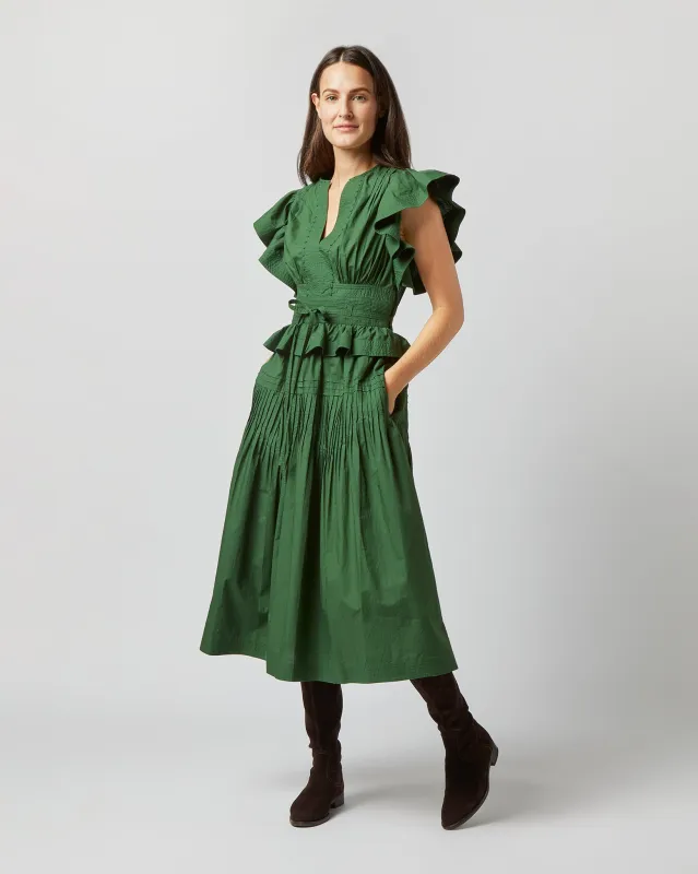 Florence Dress in Juniper made by Mashburn