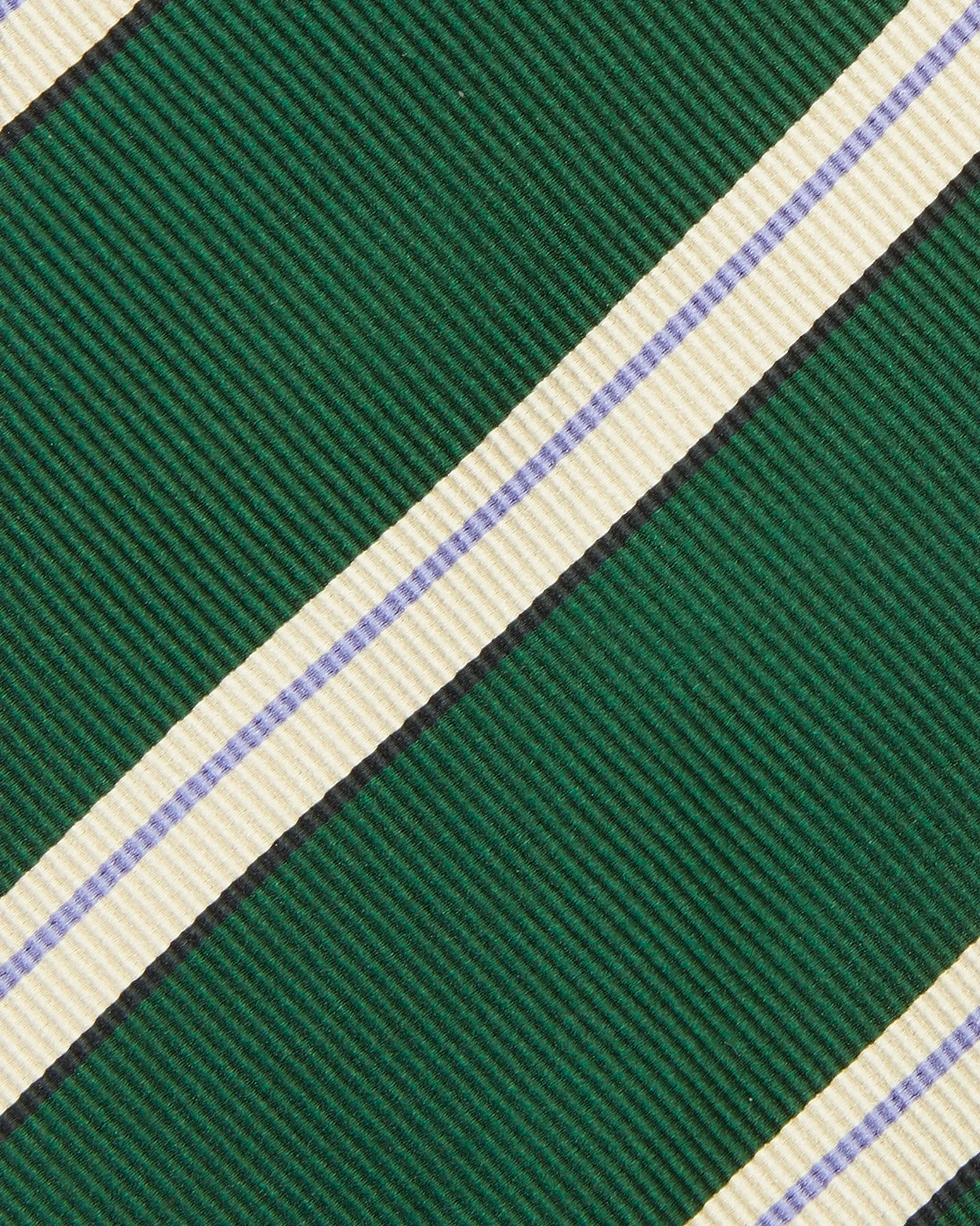 Silk Woven Tie in Green/Bone/Lavender Stripe sold by Mashburn product image thumbnail 2