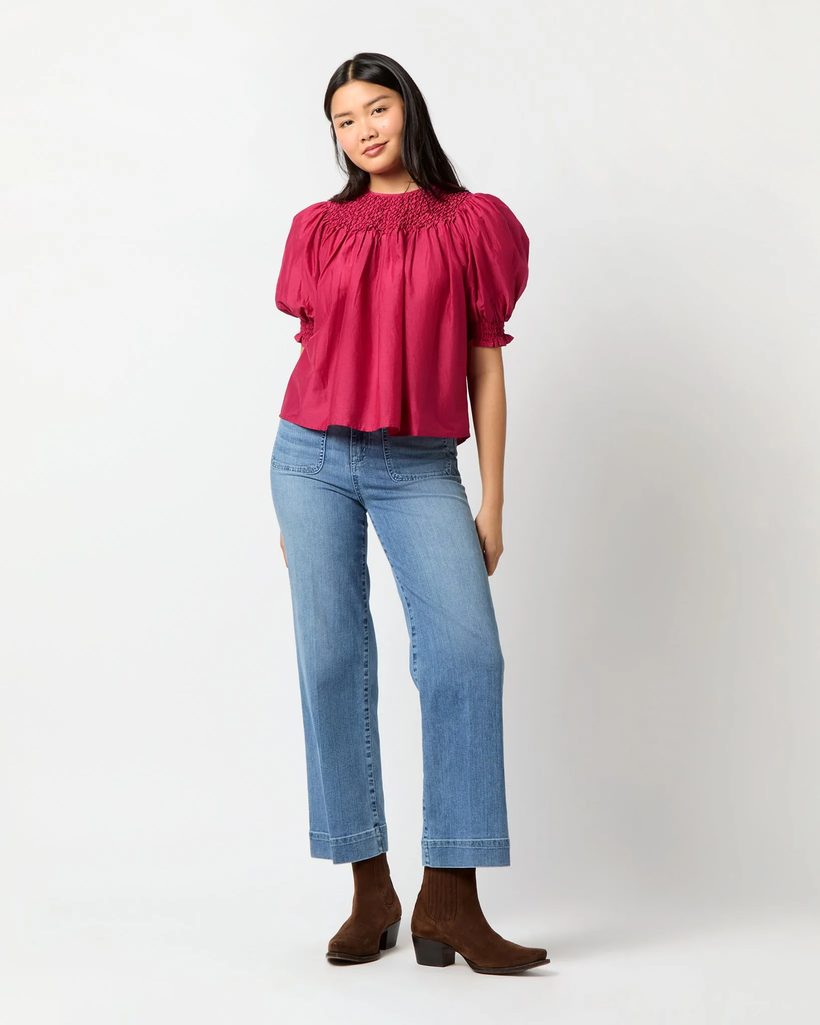 Alita Top in Peony sold by Mashburn product image thumbnail 3