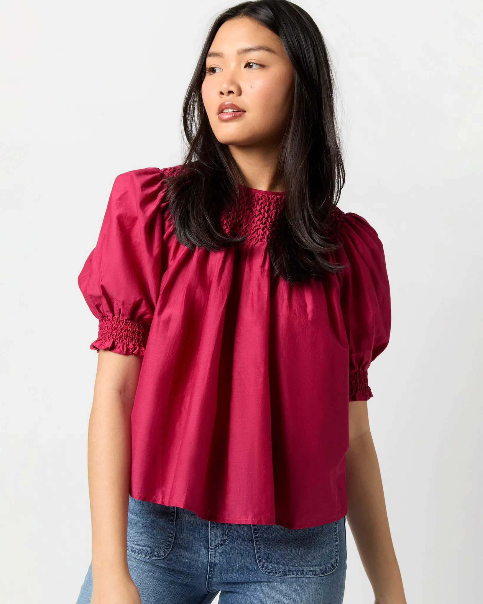 Alita Top in Peony sold by Mashburn