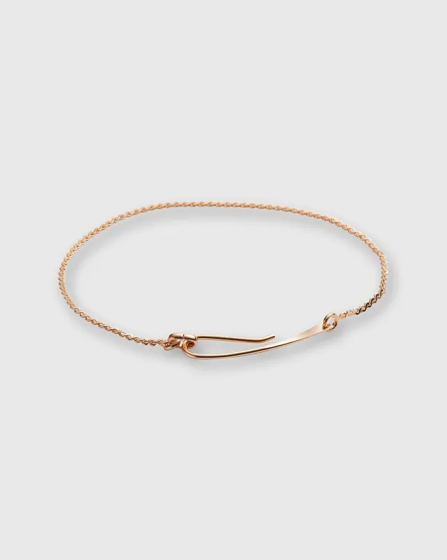 Chain Bracelet with Fine Hook in Gold-Plated Brass made by Mashburn