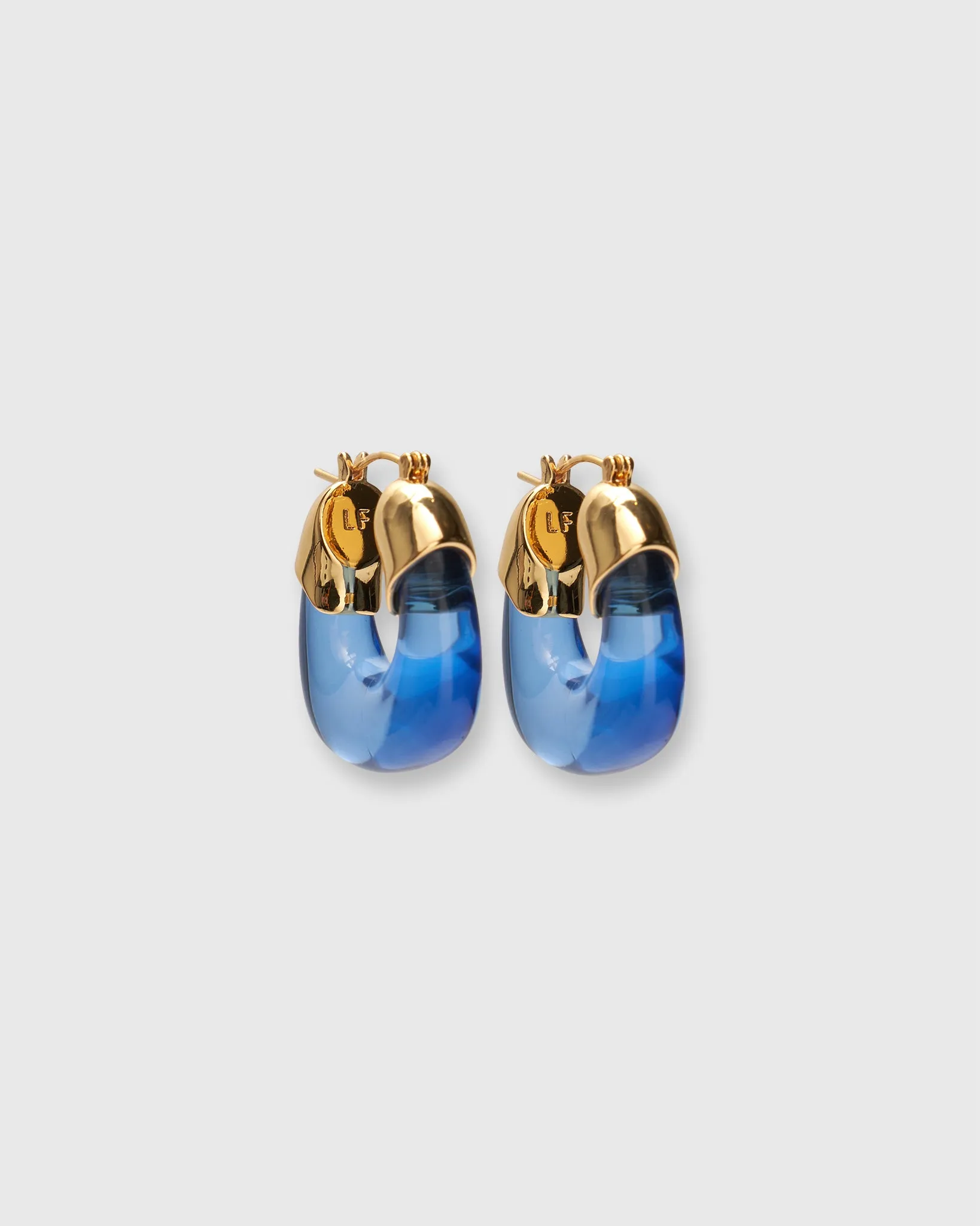 Mini Organic Hoop Earrings in Electric sold by Mashburn