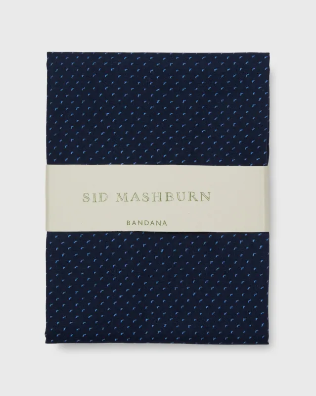 Bandana in Navy/Sky V-Dot sold by Mashburn