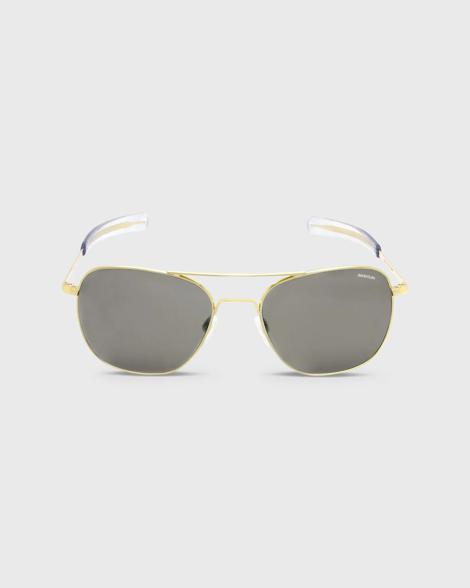 Polarized Aviator Sunglasses in 23K Gold/Gray Glass Lens sold by Mashburn