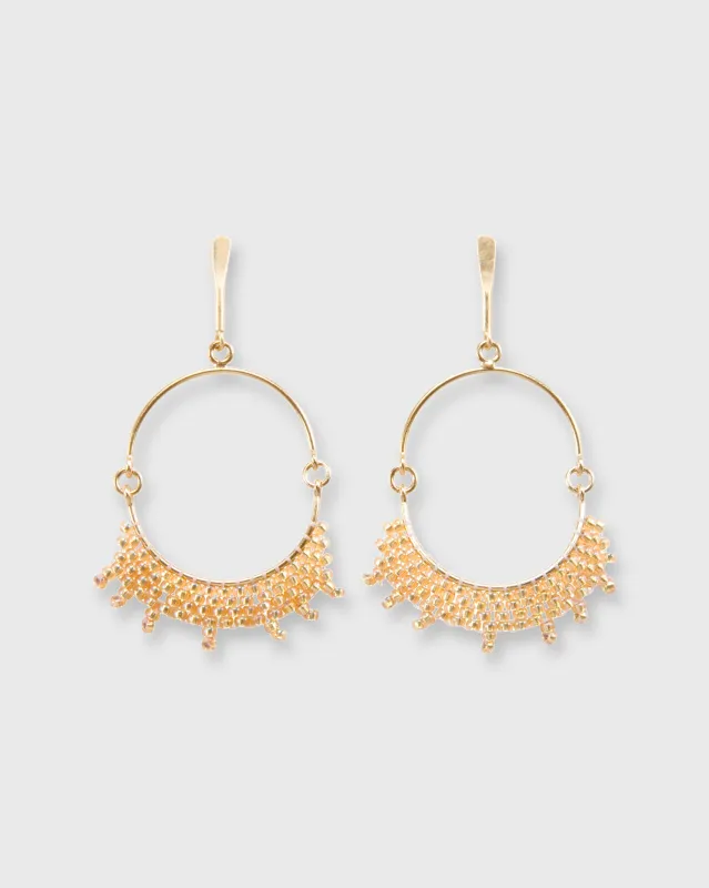Veda Earrings in Gold made by Mashburn
