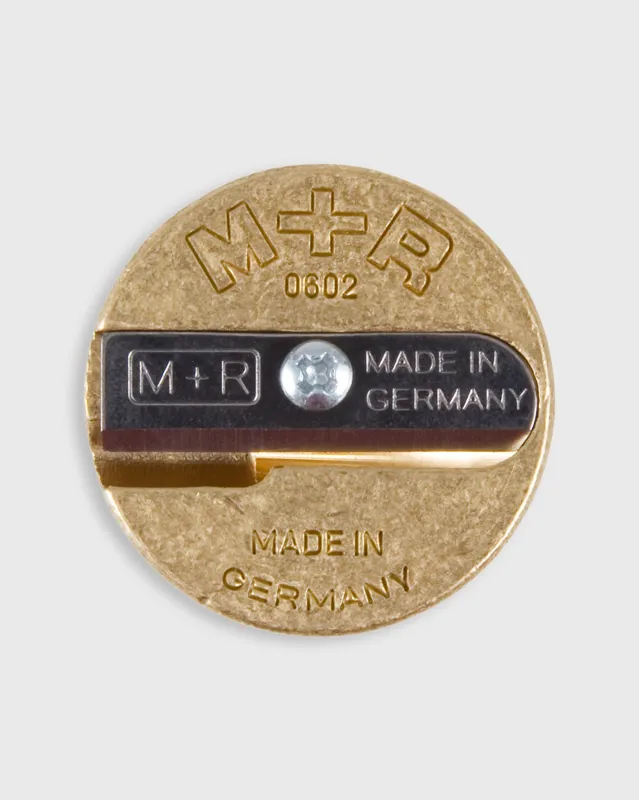 Double Round Pencil Sharpener in Metal made by Mashburn