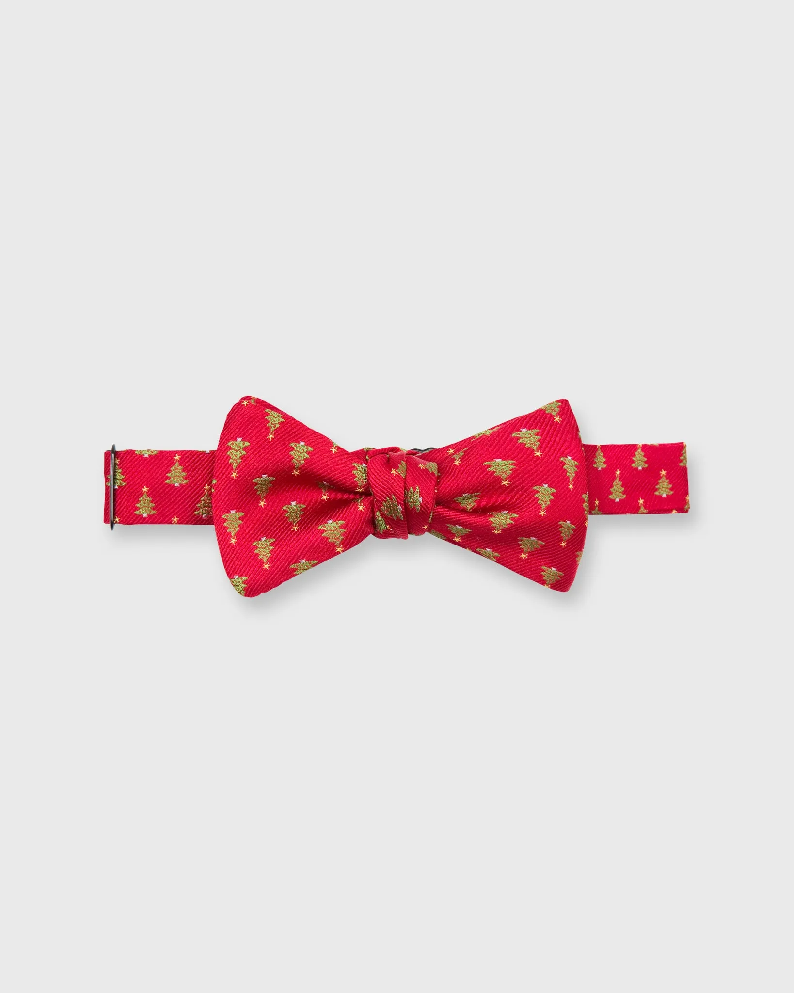 Silk Club Bow Tie in Red Christmas Tree sold by Mashburn