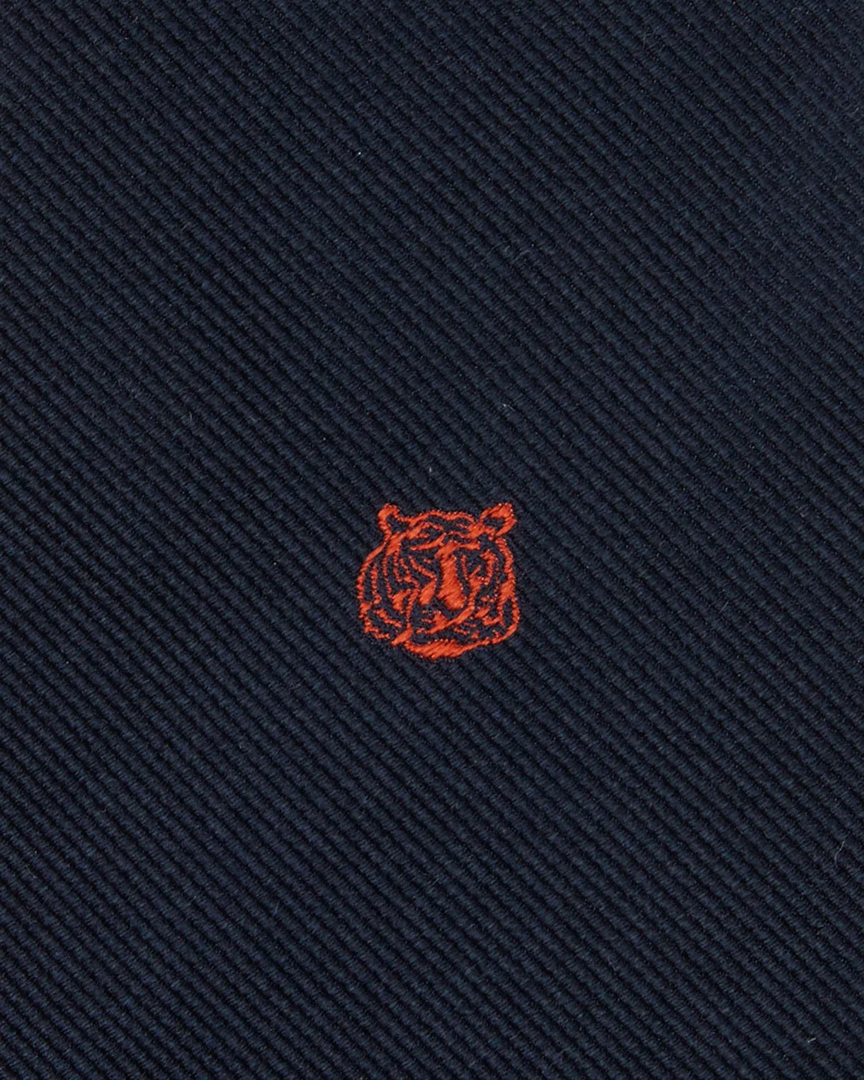 Silk Club Tie in Navy/Orange Tiger sold by Mashburn product image thumbnail 2