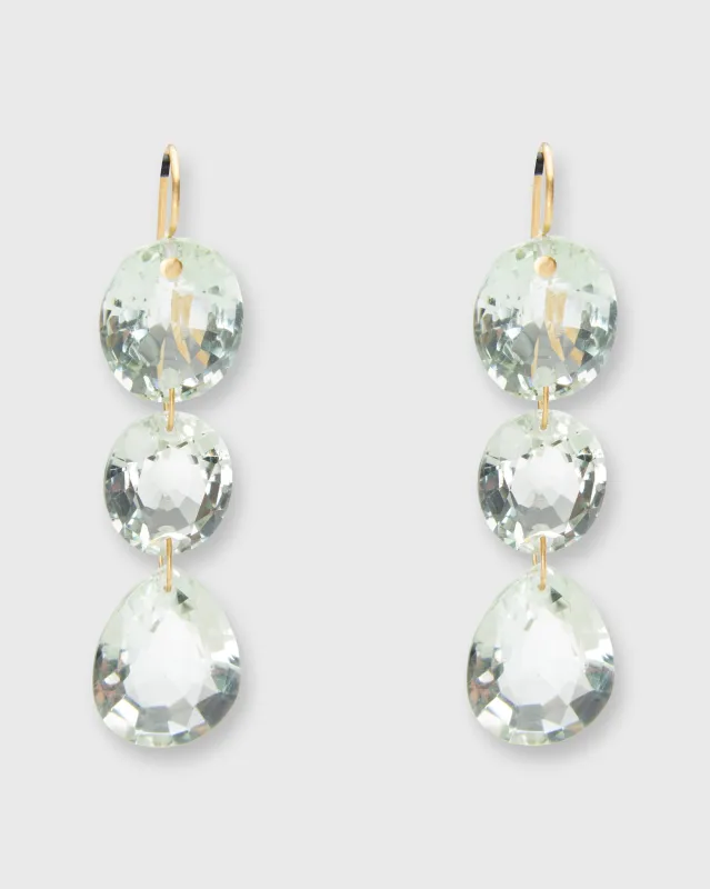 Gem Drop Earrings in Green Quartz sold by Mashburn