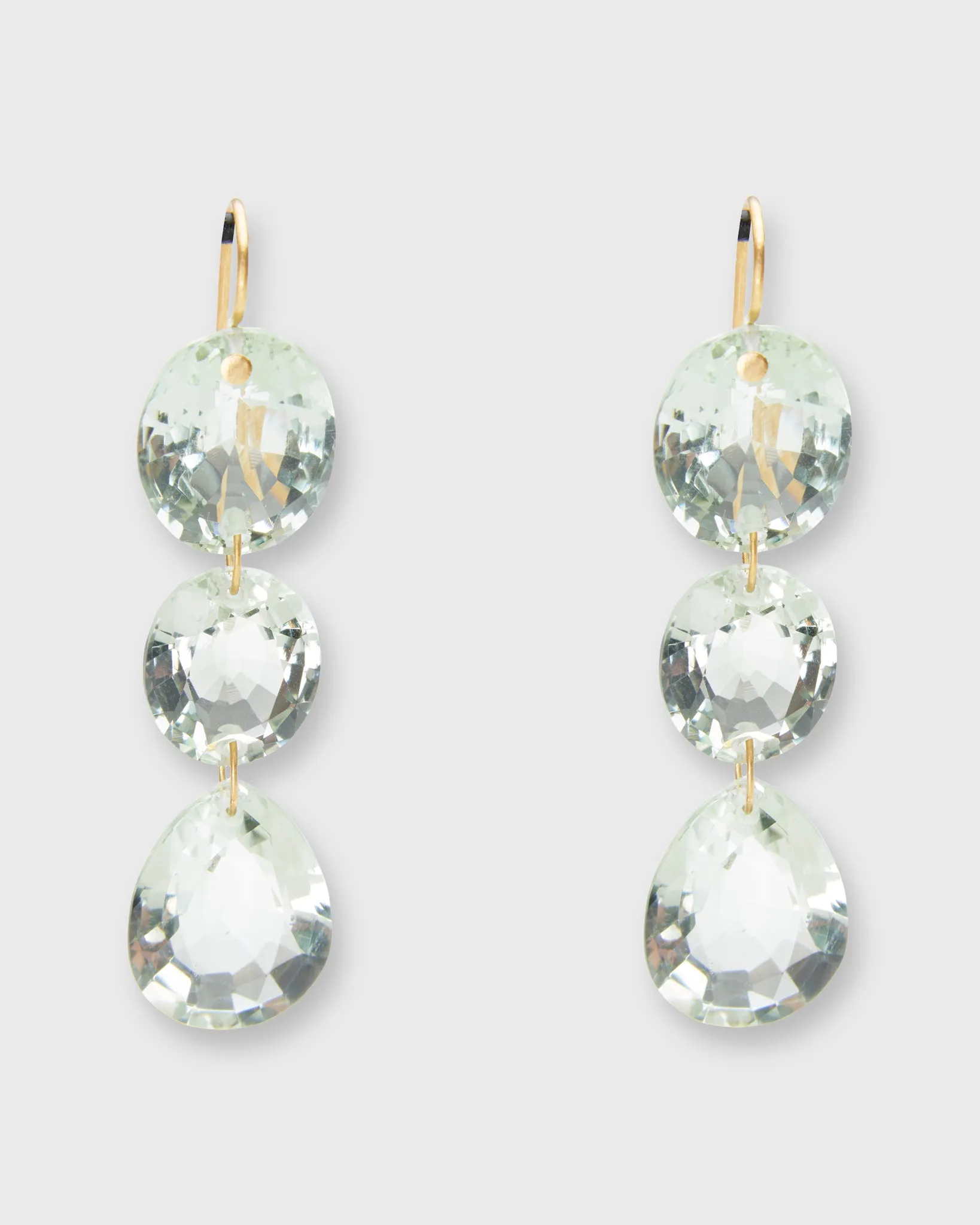 Gem Drop Earrings in Green Quartz sold by Mashburn