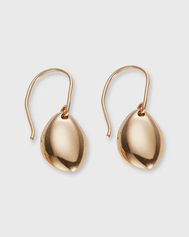 Short Oval Earrings in Gold-Plated Brass sold by Mashburn