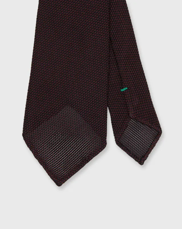 Silk Fino Grenadine Tie in Oxblood/Navy sold by Mashburn