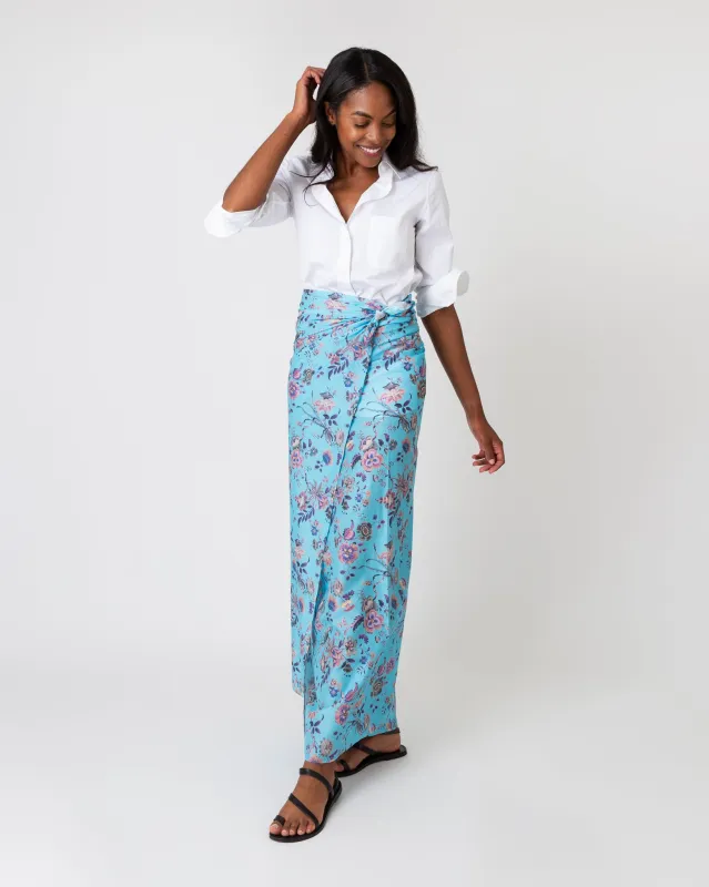 Ashley Pareo in Turquoise Jannah Liberty Fabric made by Mashburn