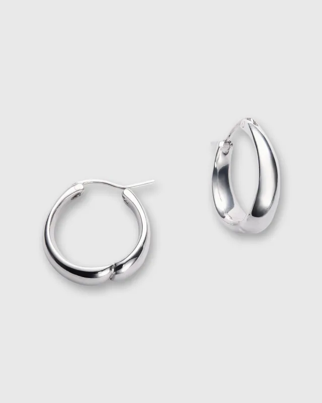 Dented Hoop Earrings in Sterling Silver sold by Mashburn