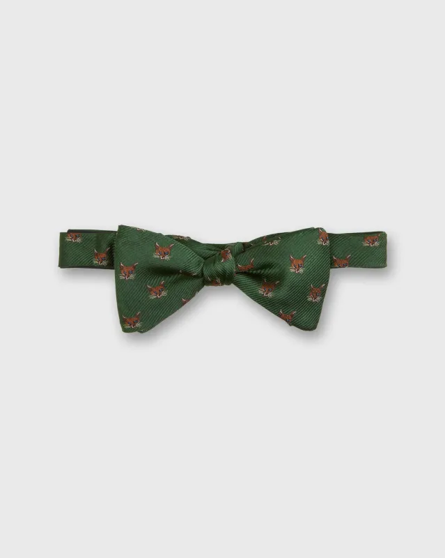 Silk Bow Tie in Green Fox sold by Mashburn