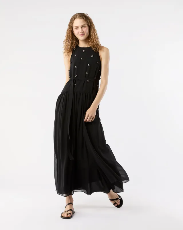 Eleni Dress in Noir sold by Mashburn