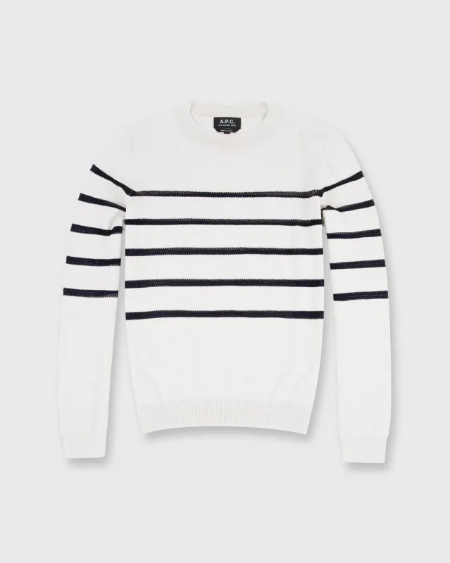 Cordelia Sweater in Chalk/Navy sold by Mashburn