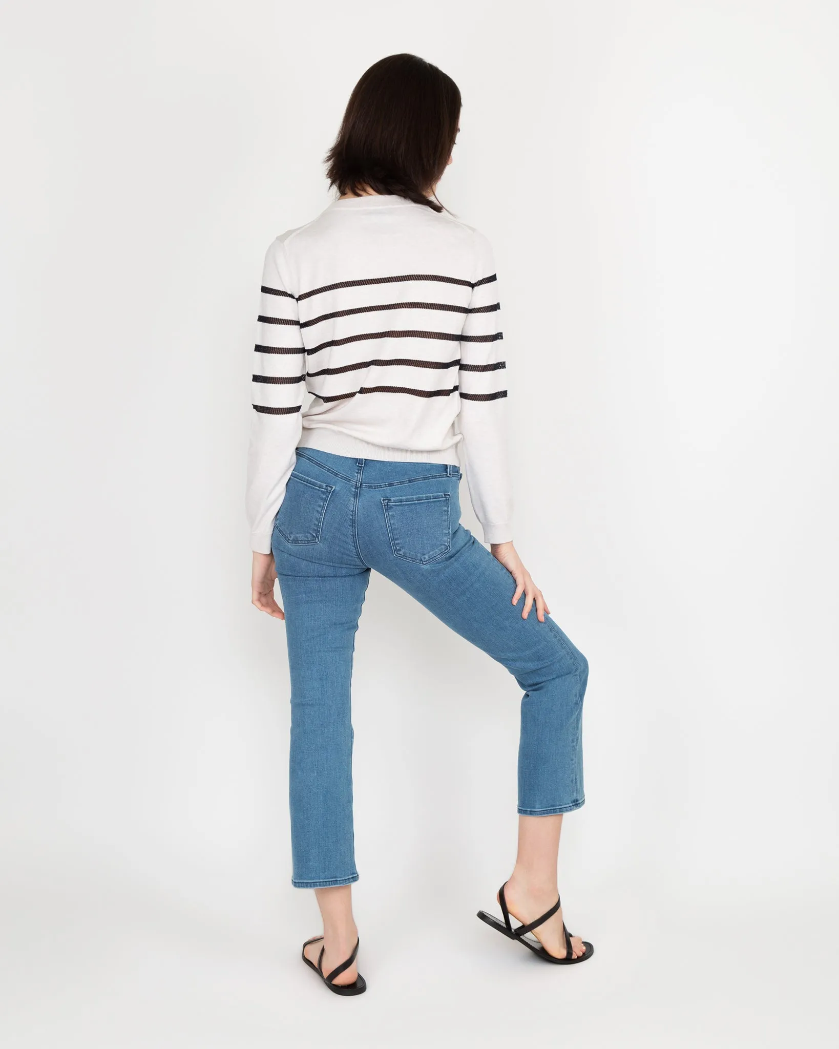 Cordelia Sweater in Chalk/Navy sold by Mashburn product image thumbnail 4