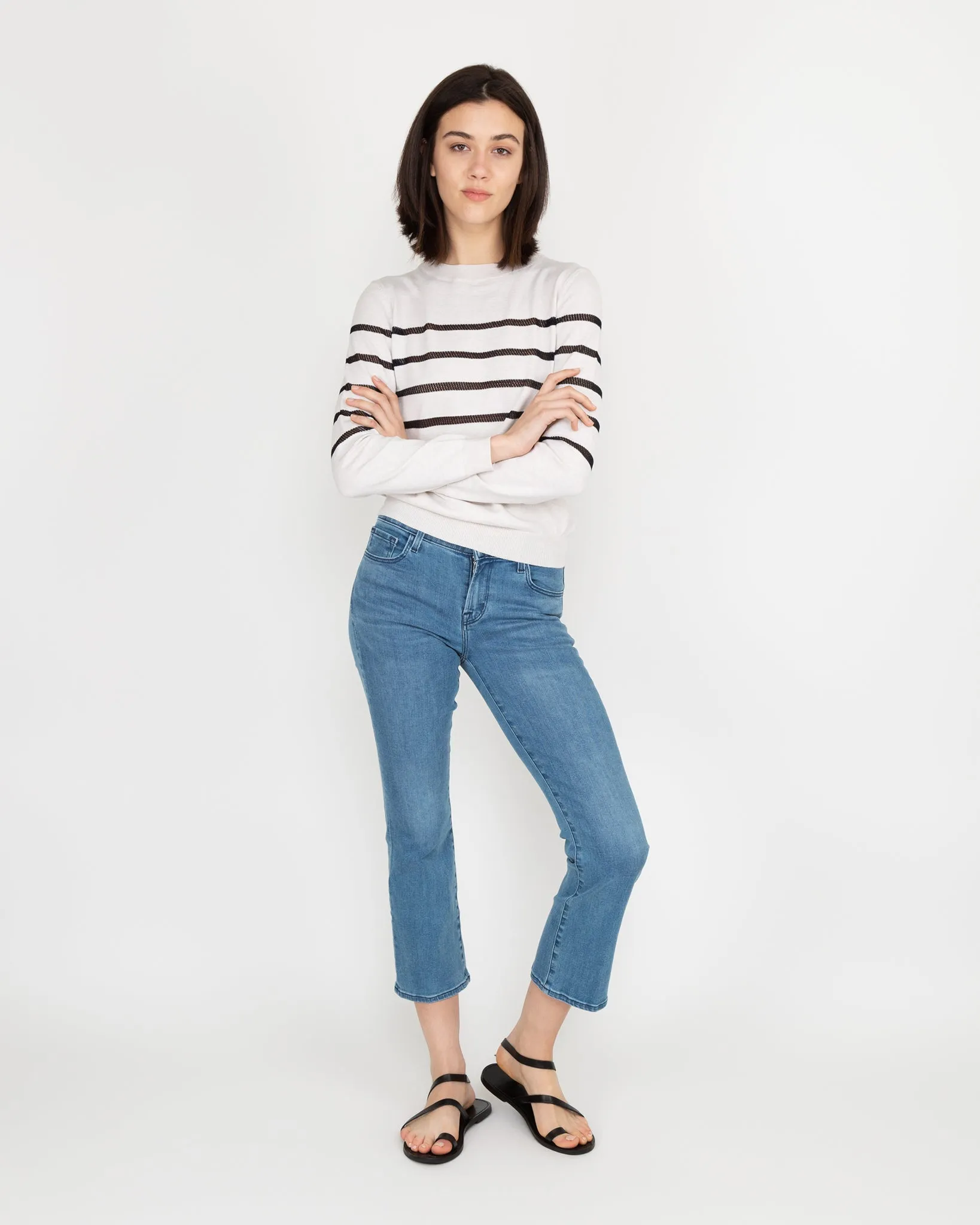 Cordelia Sweater in Chalk/Navy sold by Mashburn product image thumbnail 2