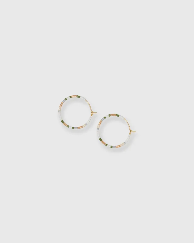 Ana Hoop Earrings in White made by Mashburn