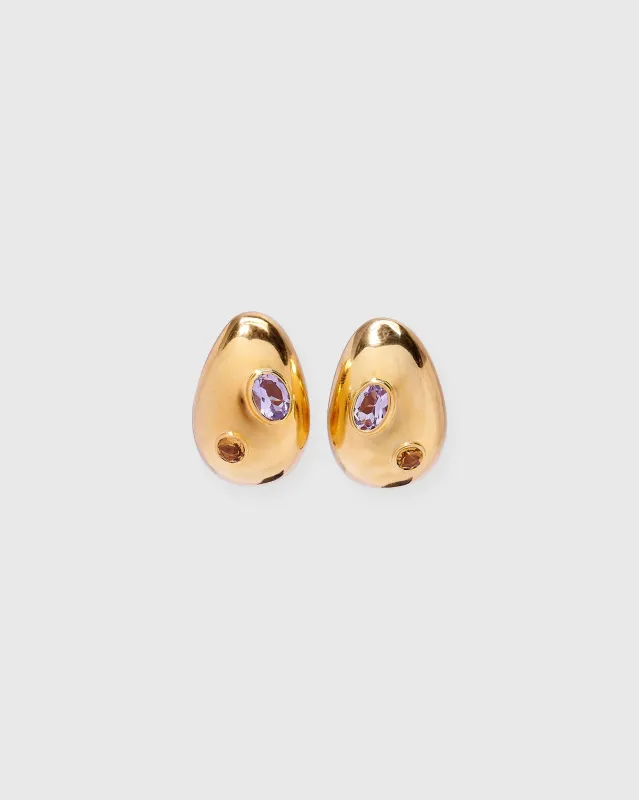 Mini Arp Earrings in Studded Gold sold by Mashburn