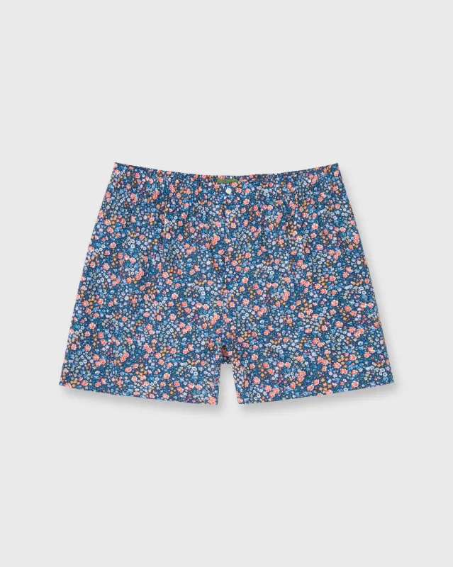 Button-Front Boxer Short in Red/Blue Phoebe & Jo Liberty Fabric made by Sid Mashburn