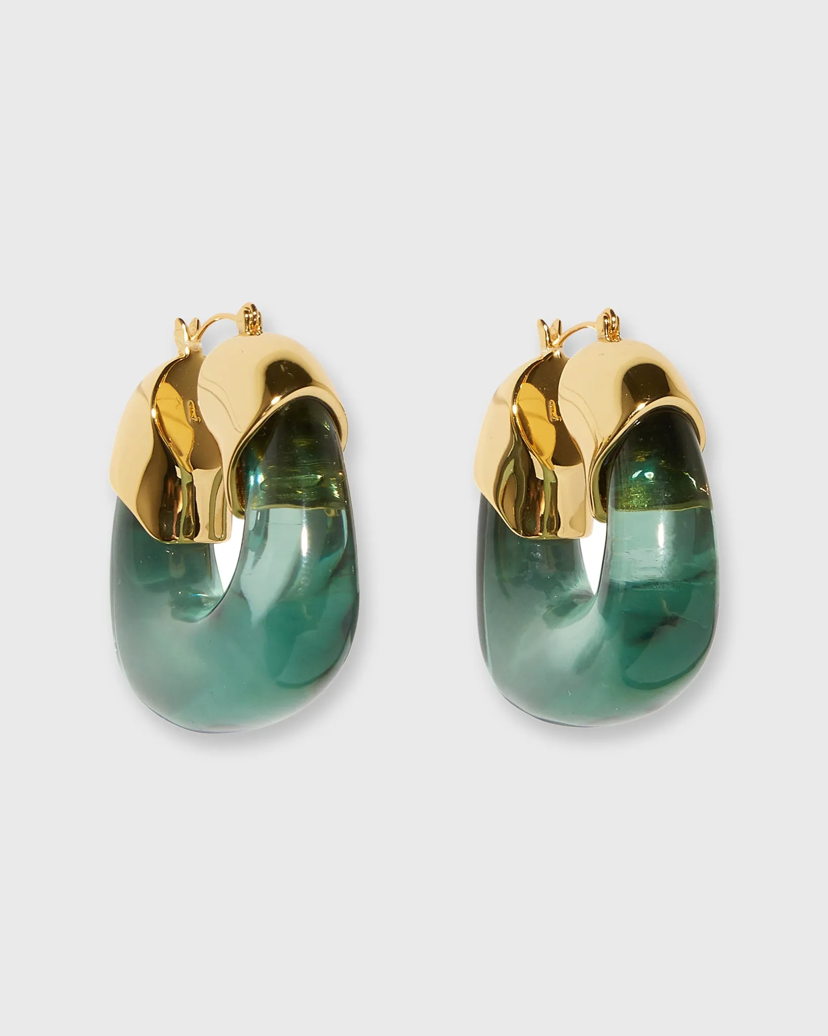 Organic Hoop Earrings in Forest sold by Mashburn product image thumbnail 4
