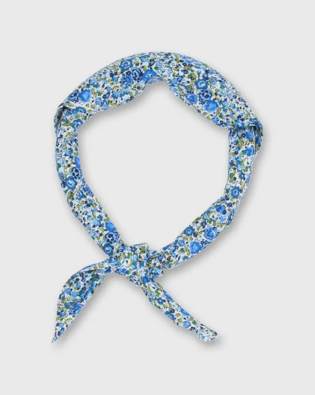 Anyway Scarf in Blue/Green Emma & Georgina Liberty Fabric made by Mashburn