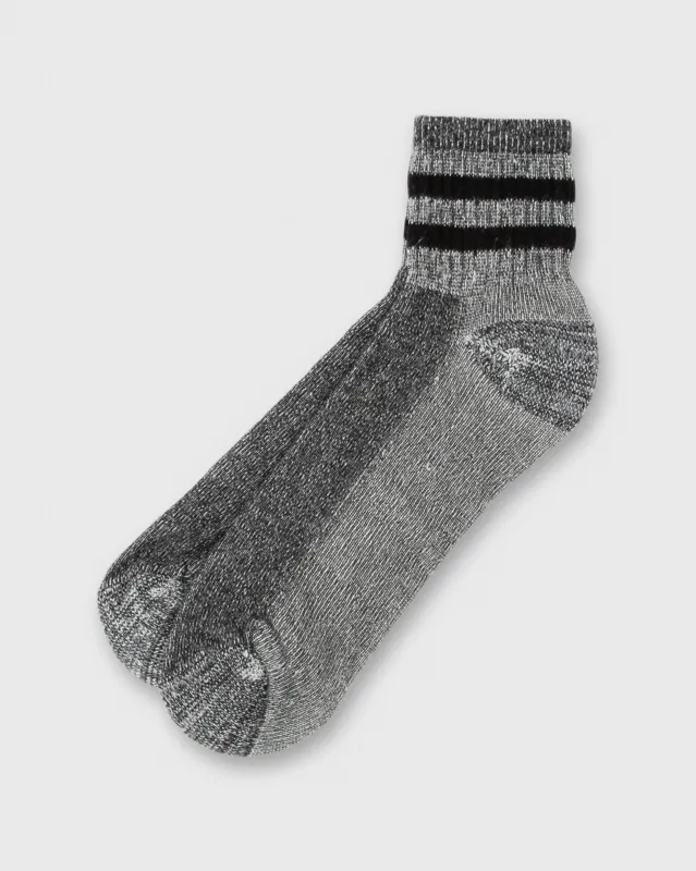 Merino Activity Quarter Socks in Charcoal sold by Mashburn