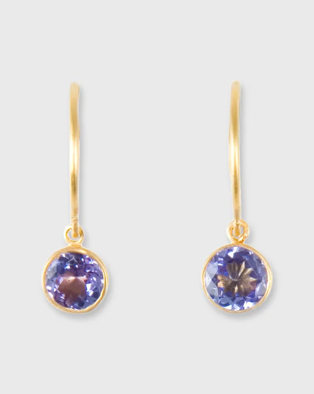 Small Bindi Hook Earrings in Tanzanite sold by Mashburn