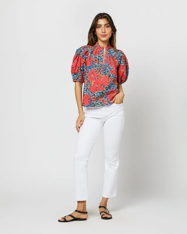 Tillie Top in Flamingo sold by Mashburn