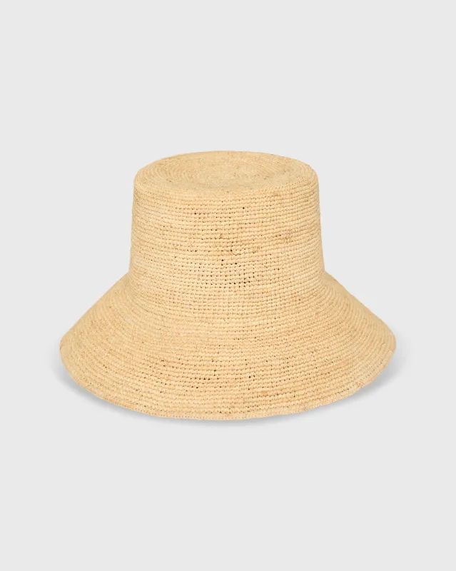 Chic Crochet Bucket Hat in Natural made by Hat Attack