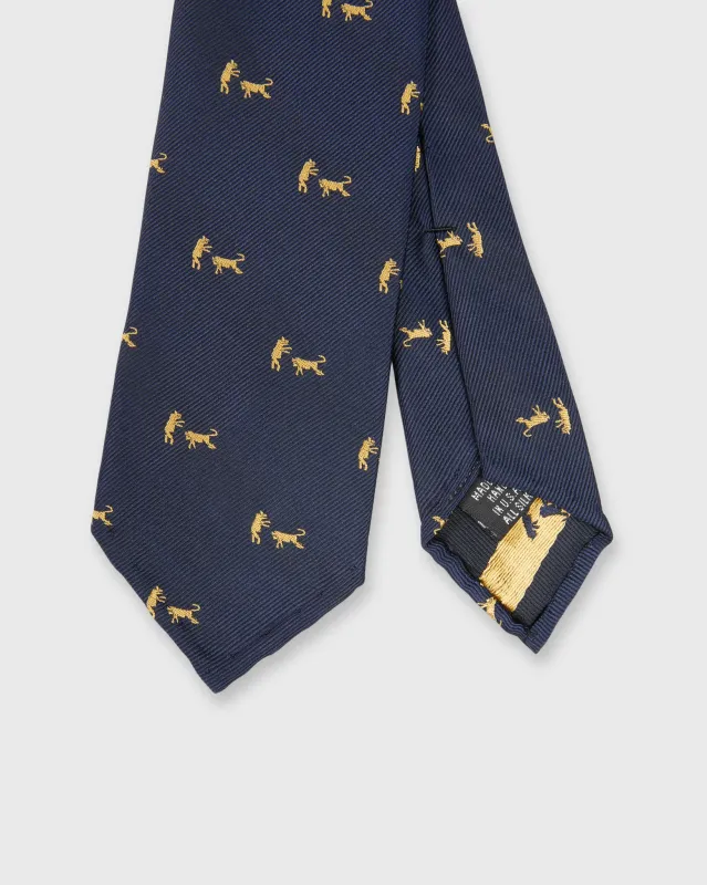 Silk Club Tie in Blue/Gold Bull & Bear sold by Mashburn