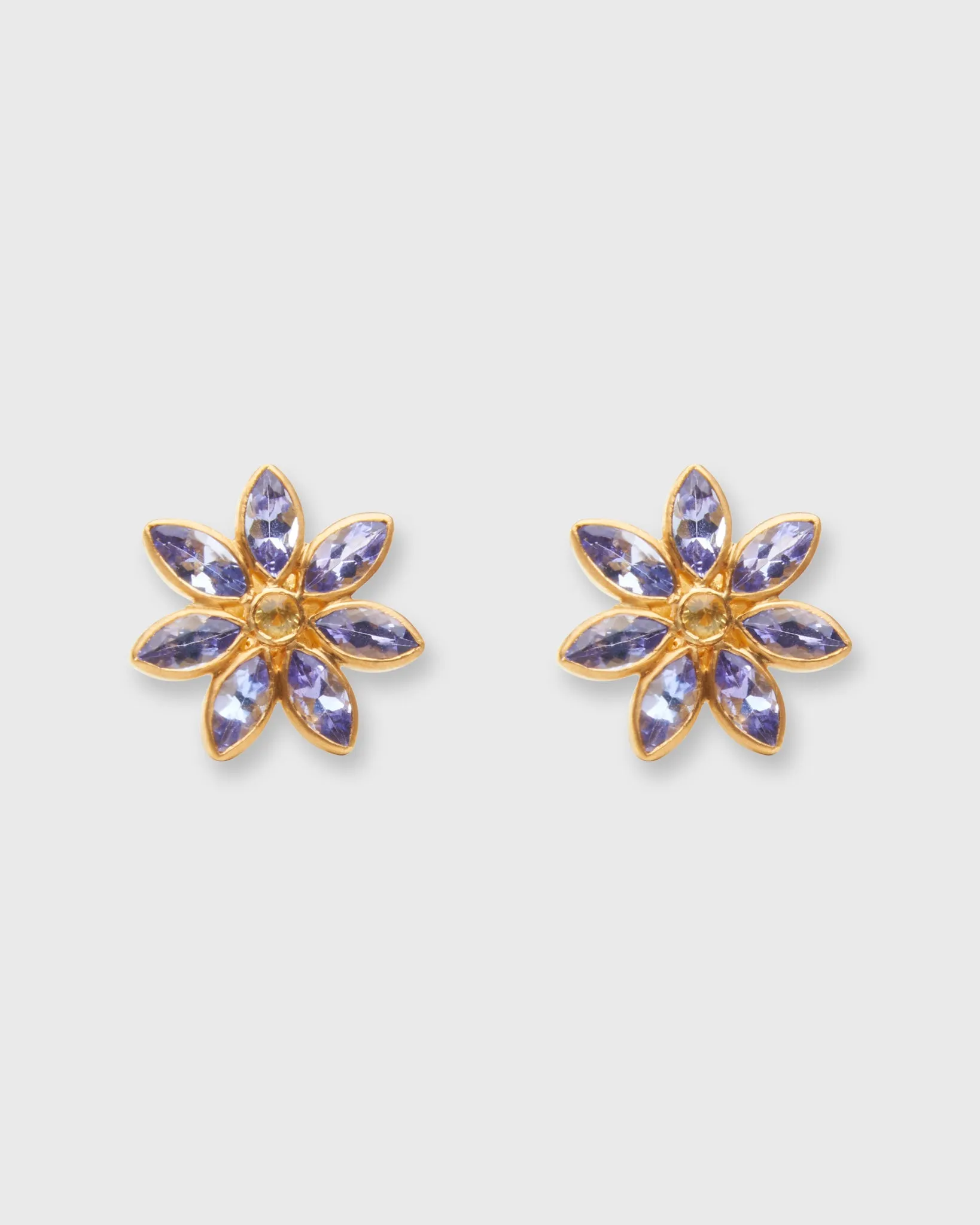 Small Gabrielle Stud Earrings in Tanzanite sold by Mashburn