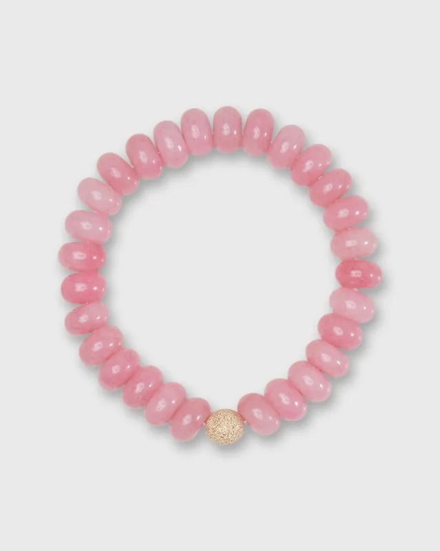 Semi Precious Beaded Bracelet in Pink Light Monochrome made by Mashburn