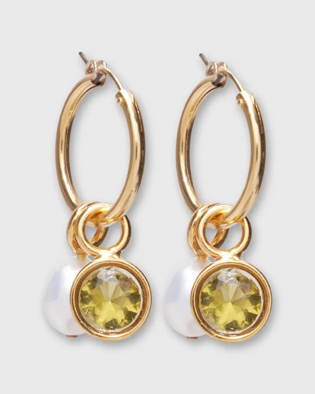 Waltz Hoop Earrings in Olive sold by Mashburn