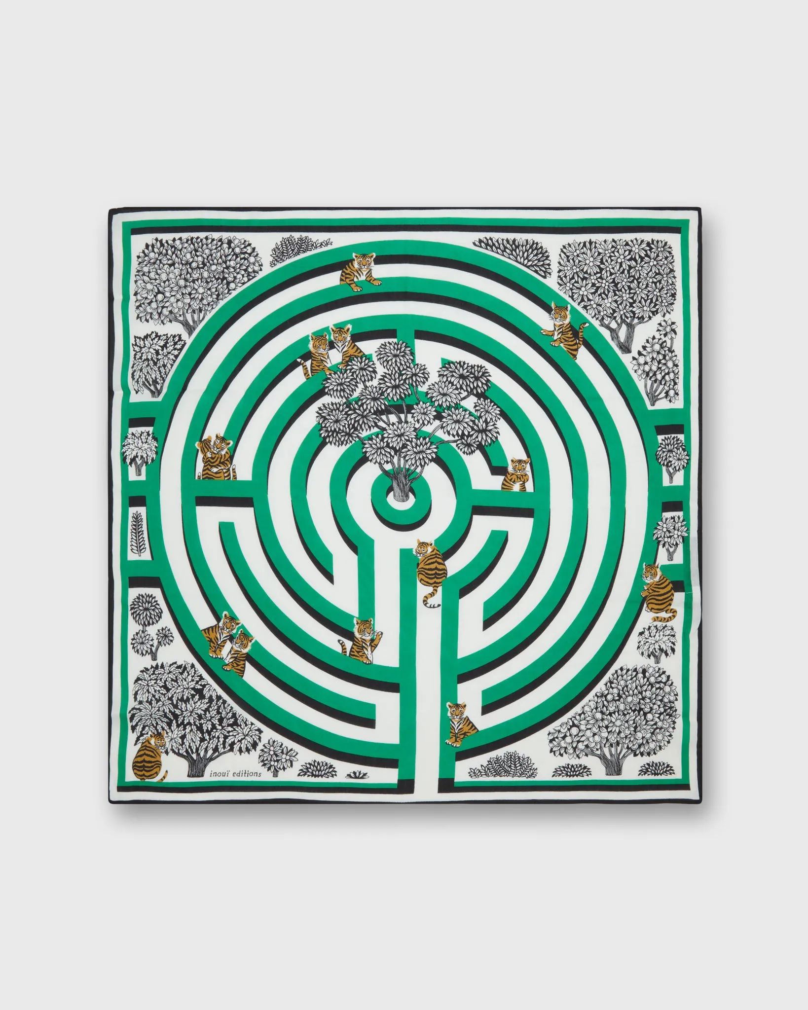 Labyrinthe Square Scarf in Green sold by Mashburn product image thumbnail 2