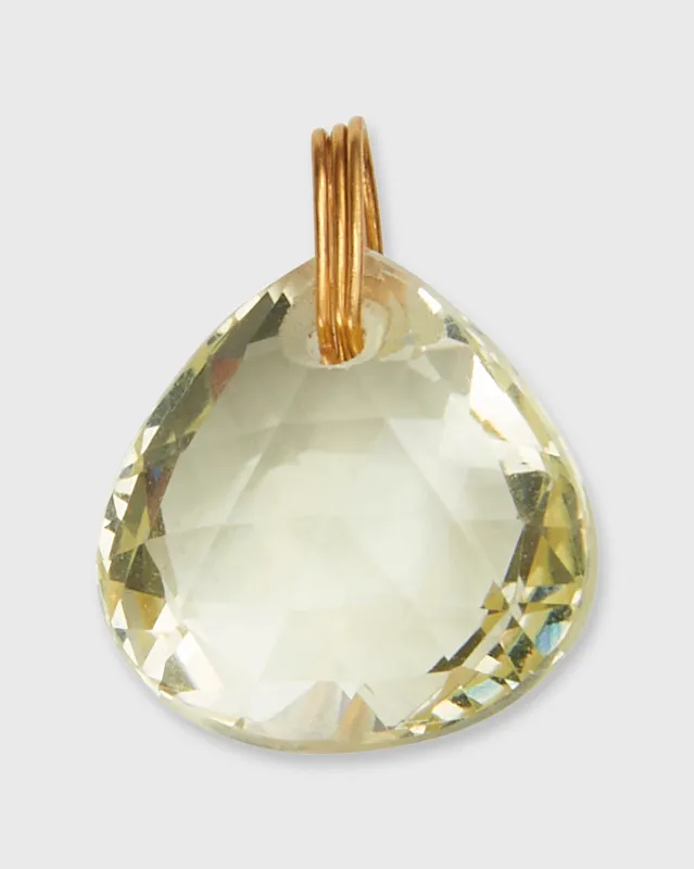 Briolette Pendant in Yellow Quartz made by Mashburn