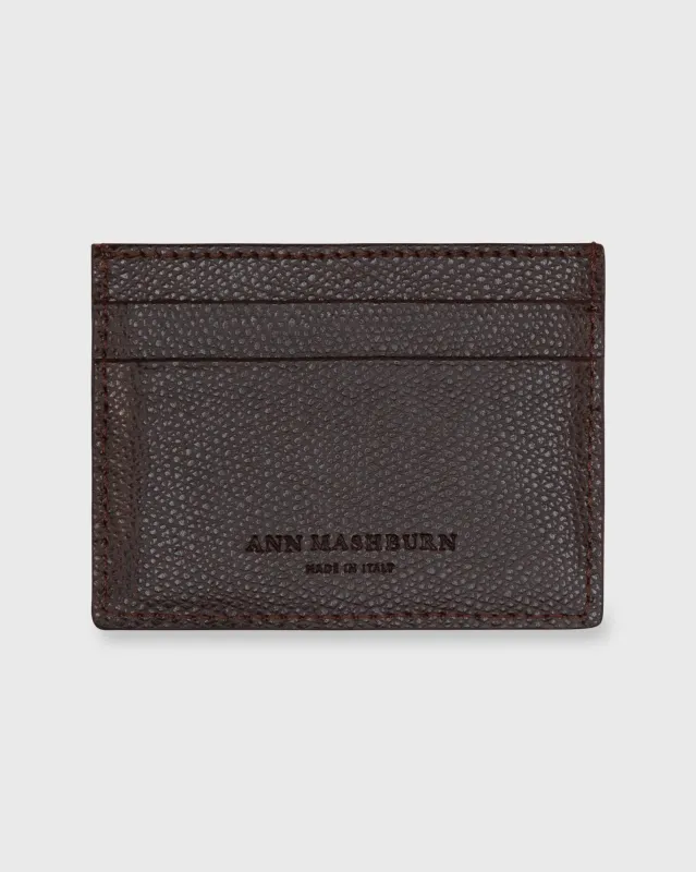 Card Holder in Dark Chocolate Leather made by Mashburn